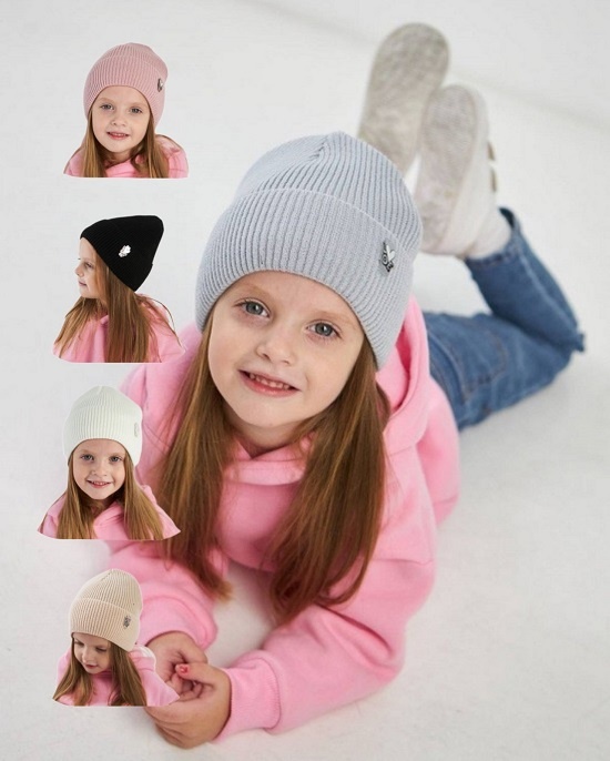 Зимова шапка на флісі для дівчат оптом арт. 3338 3338 фото