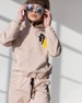 Дитячий спортивний костюм для дівчинки бежевий оптом А4 А4 бежевий фото 3