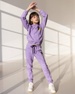 Дитячий спортивний костюм для дівчинки ліловий оптом А4 А4 ліловий фото 1