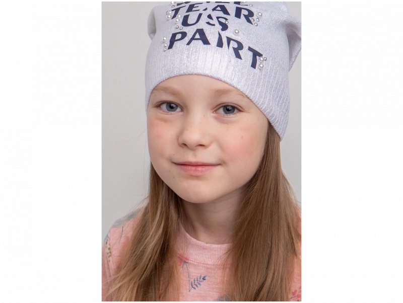Стильна шапочка для дівчинки на весну-осінь оптом - Артикул KR 2079 KR 2079 фото
